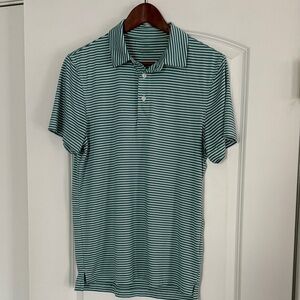 J. Crew Teal Striped Polo Shirt